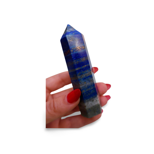 Lapis Lazuli Obelisk - Authentic Quality Gemstone for Wisdom and Truth, Decorative 4-Inch Tall