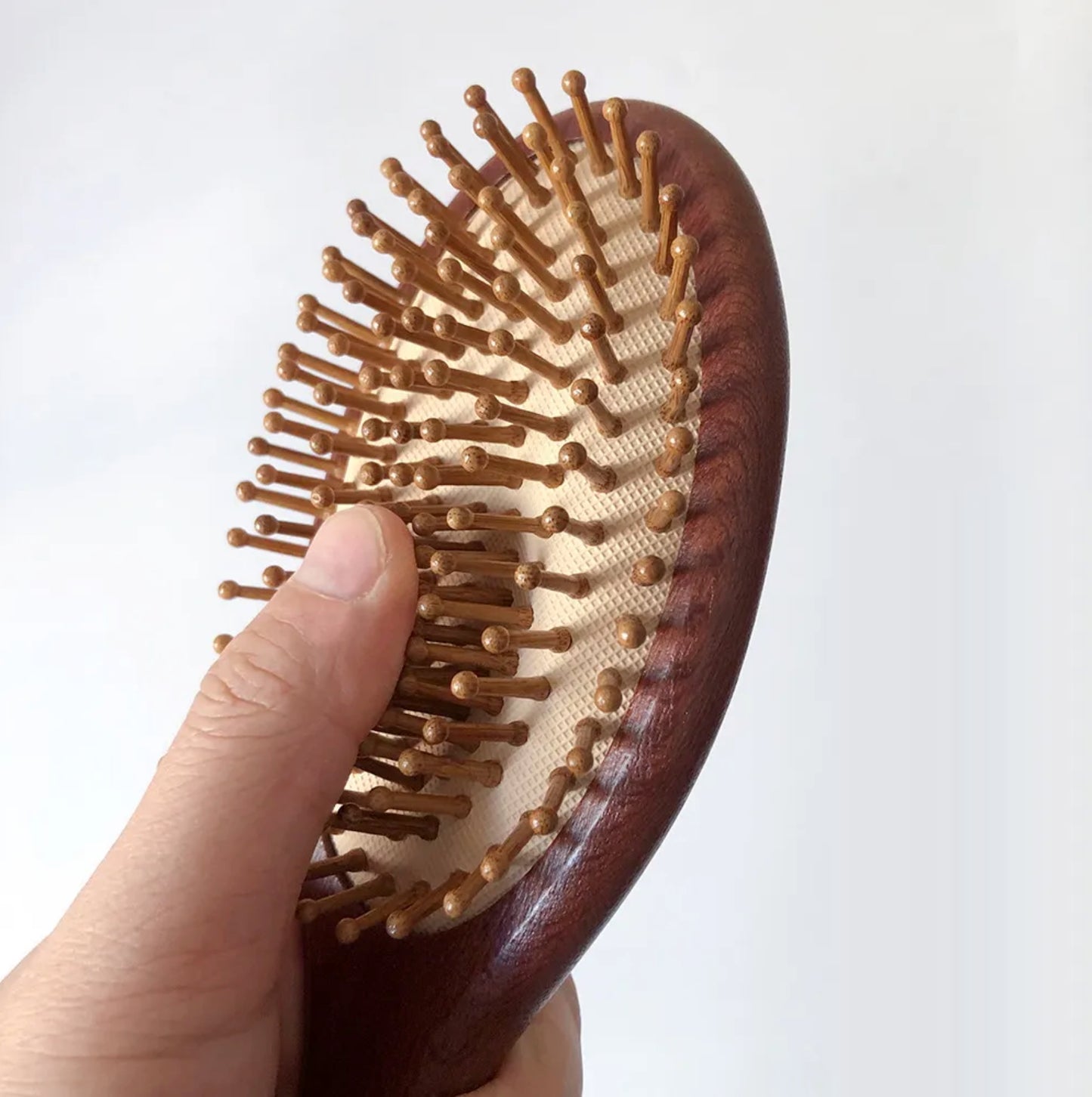 XL Sandalwood Hairbrush - Premium Quality, Durable & Functional for Everyday Use - Stimulates Hair Growth and Shine with Wooden Bristles