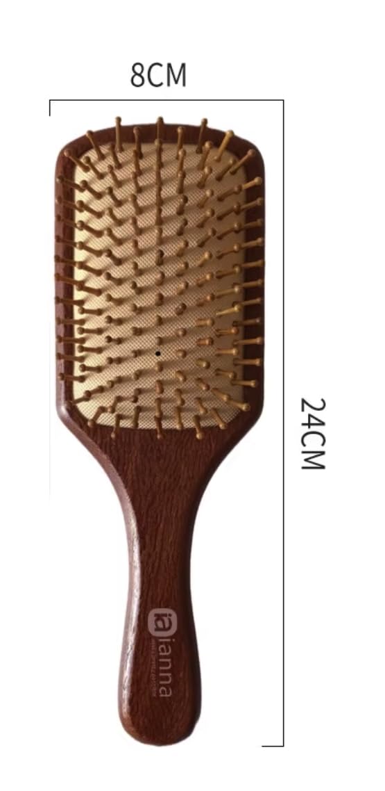 XL Sandalwood Hairbrush - Premium Quality, Durable & Functional for Everyday Use - Stimulates Hair Growth and Shine with Wooden Bristles