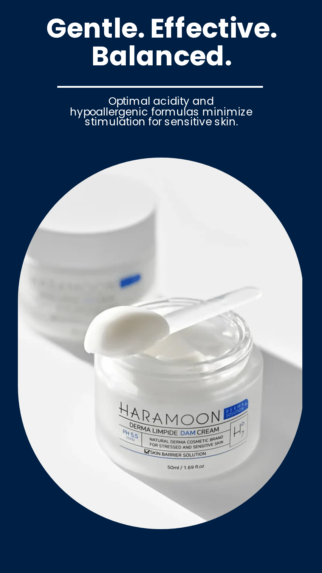 HARAMOON Centella Moisturizing Cream - Vegan K-Beauty For Stressed and Sensitive Skin, 50mL