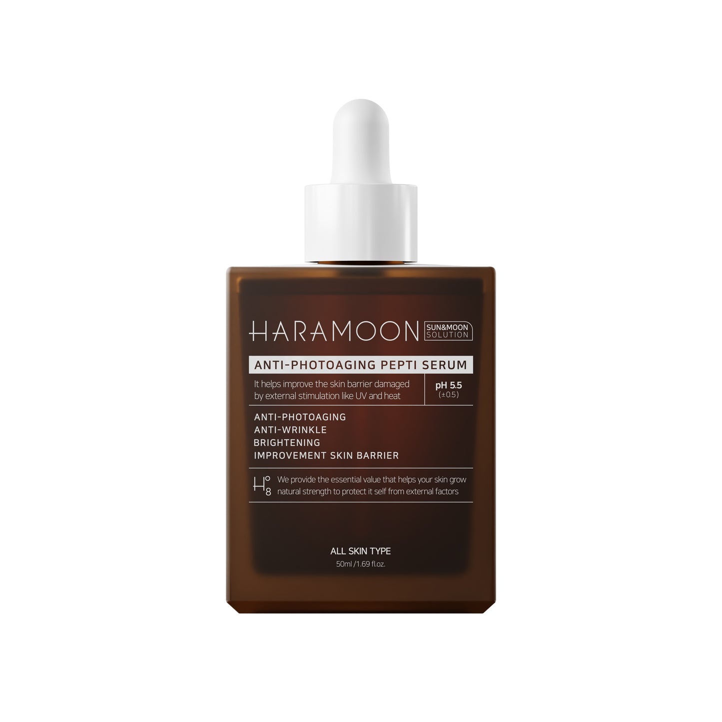 Dropper bottle of HARAMOON Immortal Peptide Serum