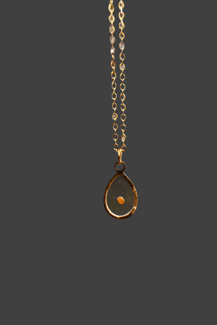 Faith The Size of a Mustard Seed Necklace, Gold Plated Teardrop Pendant with Real Mustard Seed, Stainless Steel Chain, Christian Religious Jewelry | Premium Quality, Durable & Functional, Everyday Use