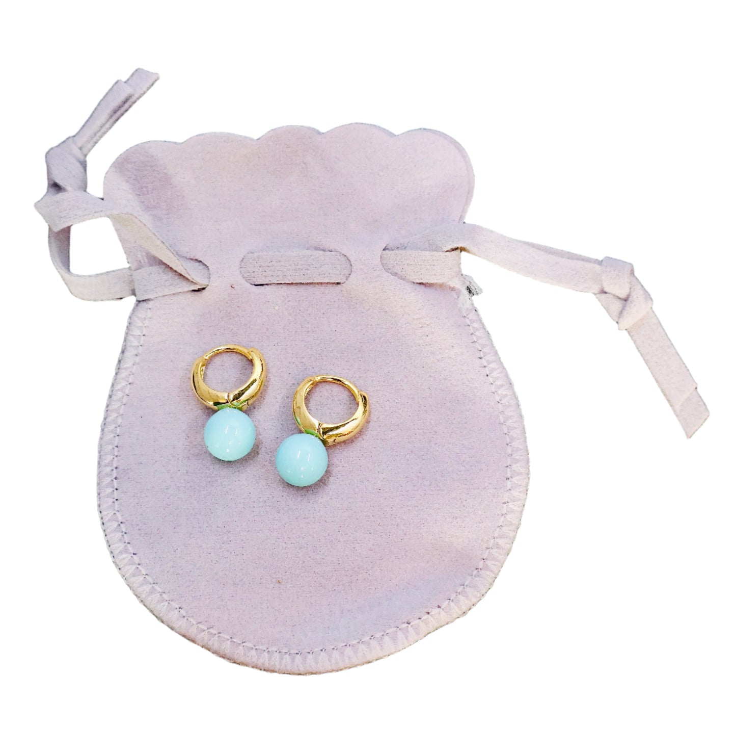 Sterling Silver Turquoise Droplet Earrings with S925 Silver Post and Gold Plating | Premium Quality, Limited Edition Blue