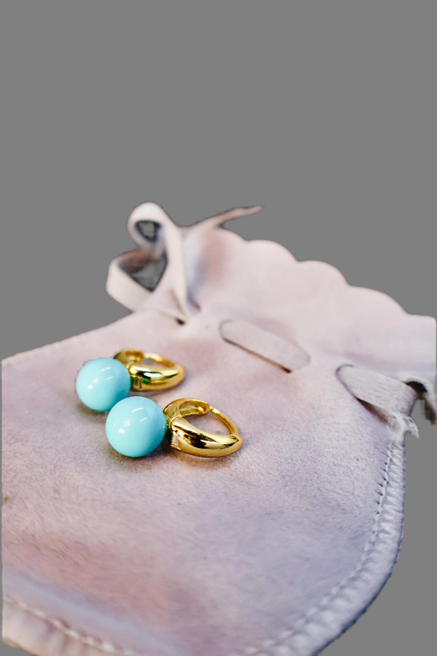 Sterling Silver Turquoise Droplet Earrings with S925 Silver Post and Gold Plating | Premium Quality, Limited Edition Blue