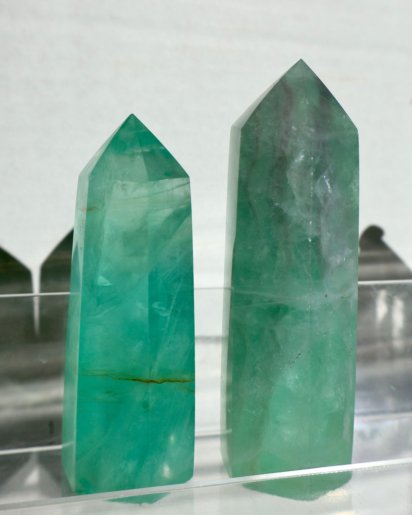 Icey Green Fluorite Obelisk