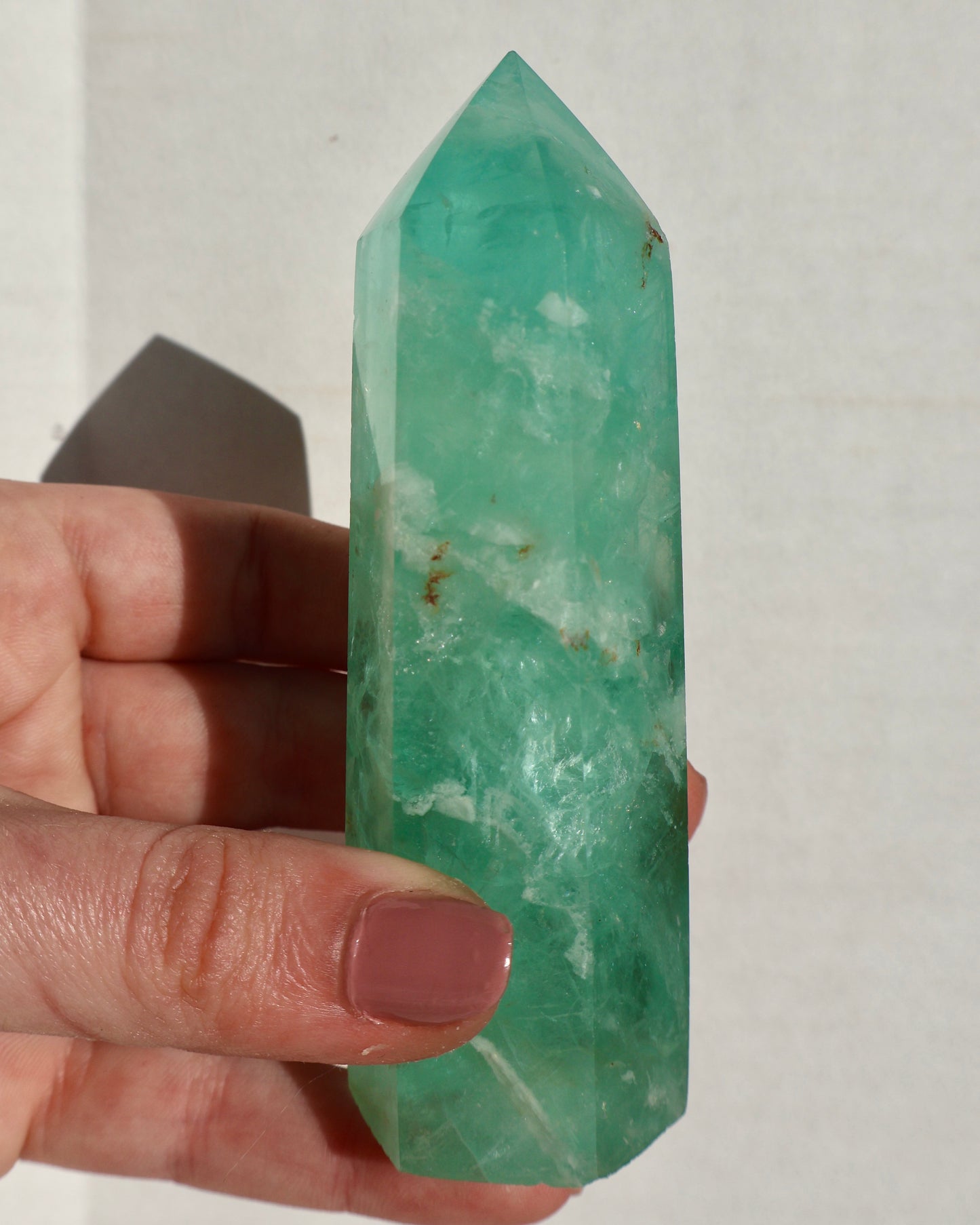 Icey Green Fluorite Obelisk