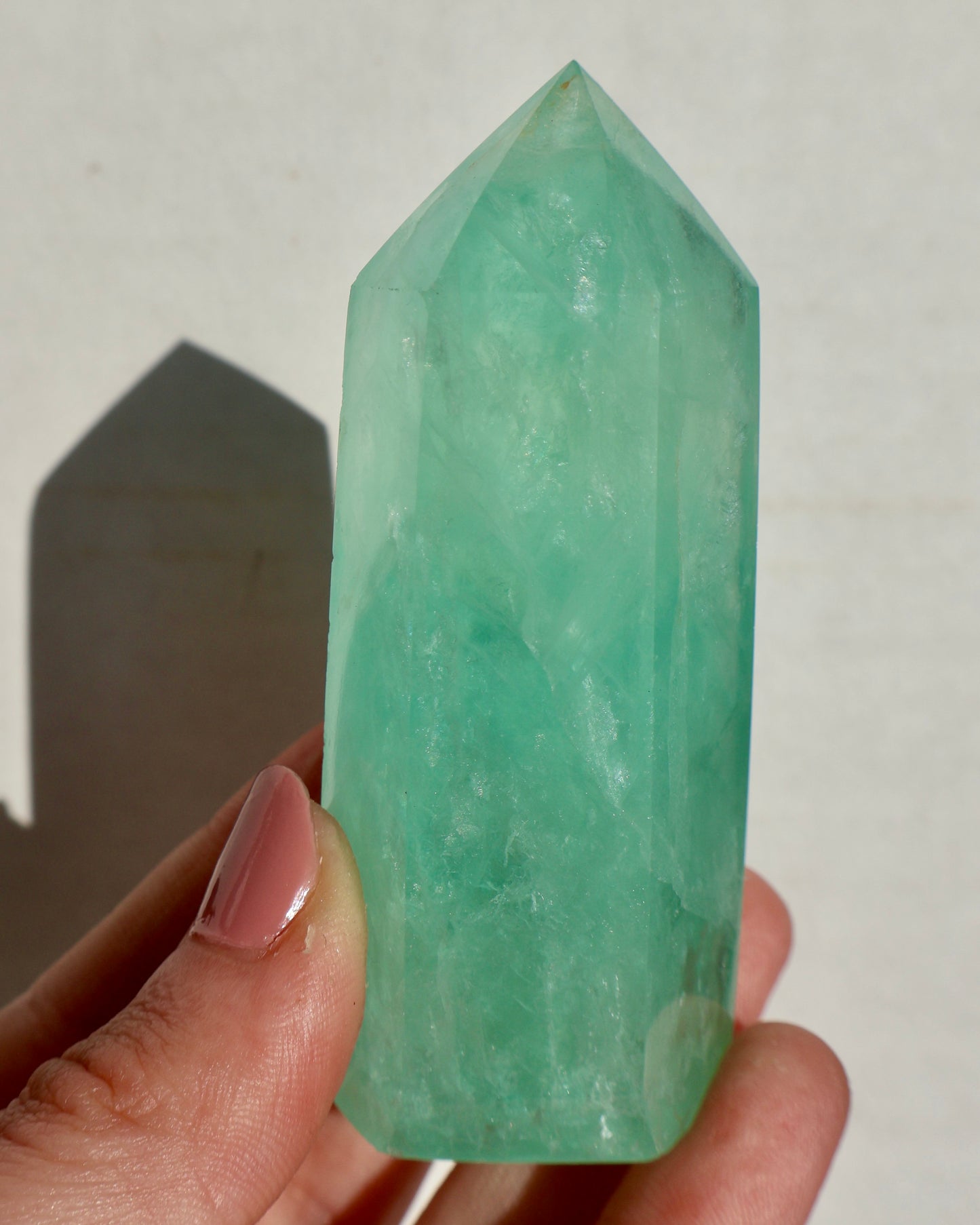 Icey Green Fluorite Obelisk