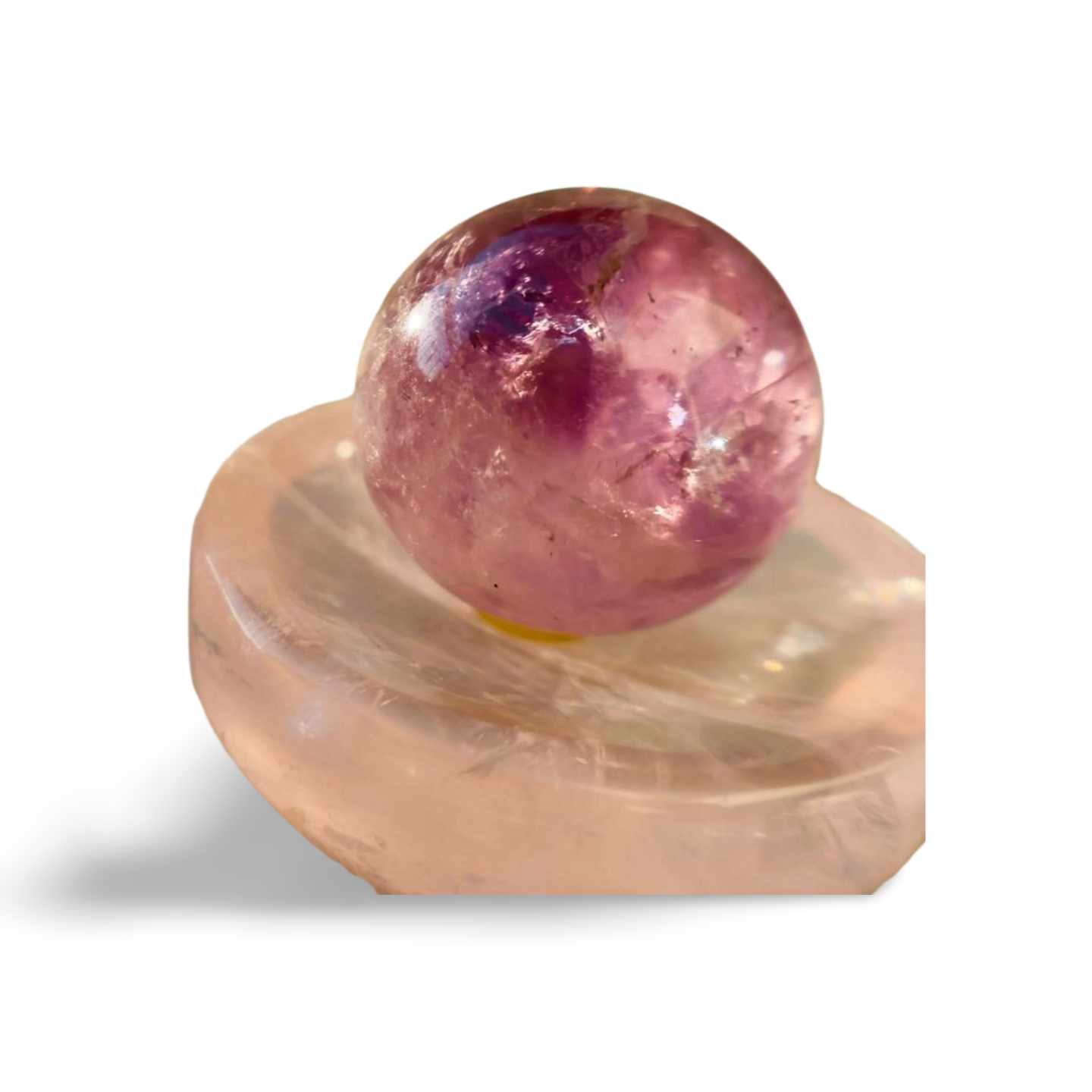 Amethyst Premium Sphere – Polished Crystal Ball of Clarity & Calm (Translucent Purple, Pocket Size ~0.75")