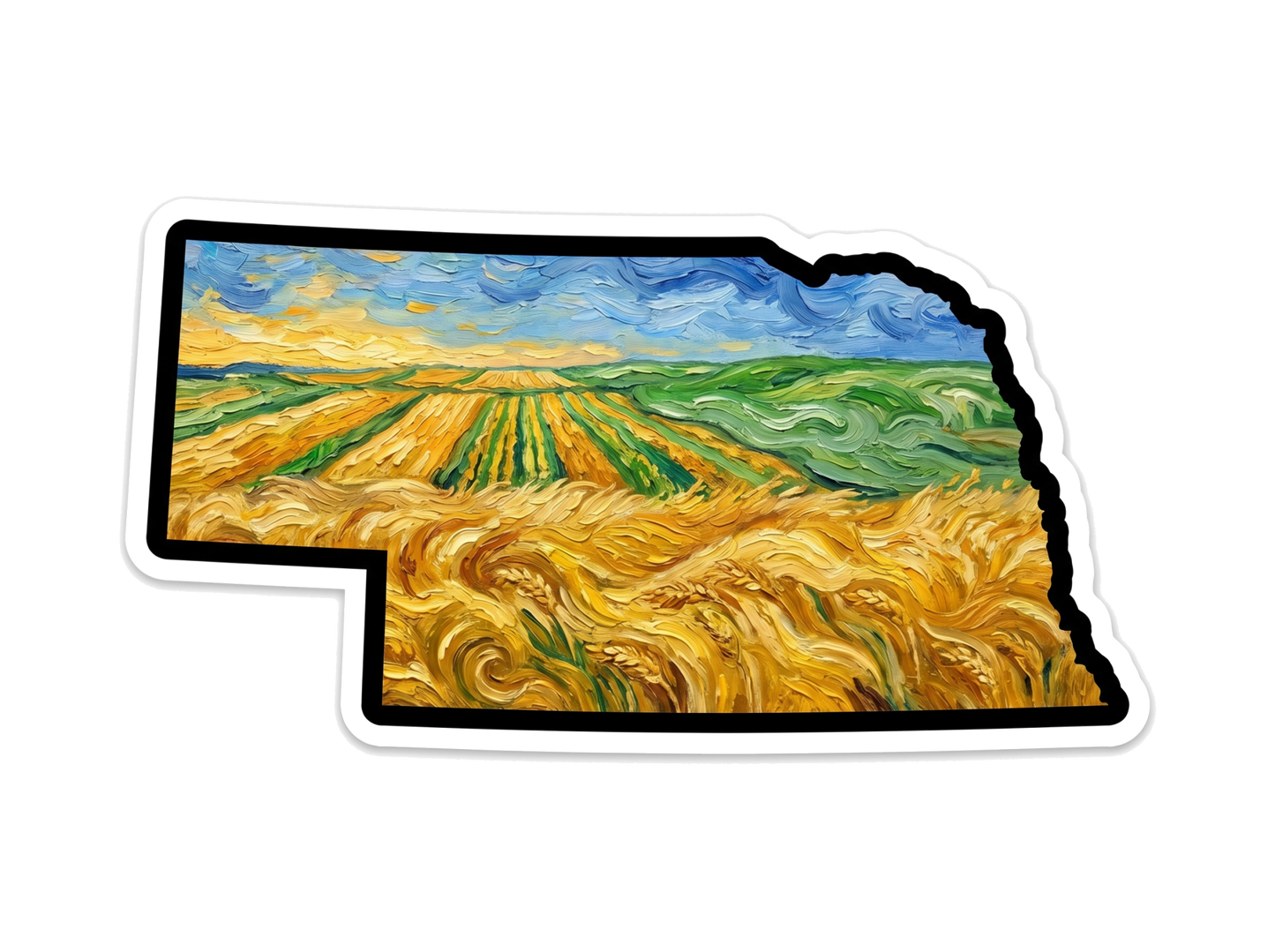 Nebraska Stadium 3 Pack Art Print — Framed Horizontal Poster (Van Gogh Balloon Release Football Stadium) - Wax | Wane - 01_Stadium_Balloon_Release_Master_Transparent - Digital Download3