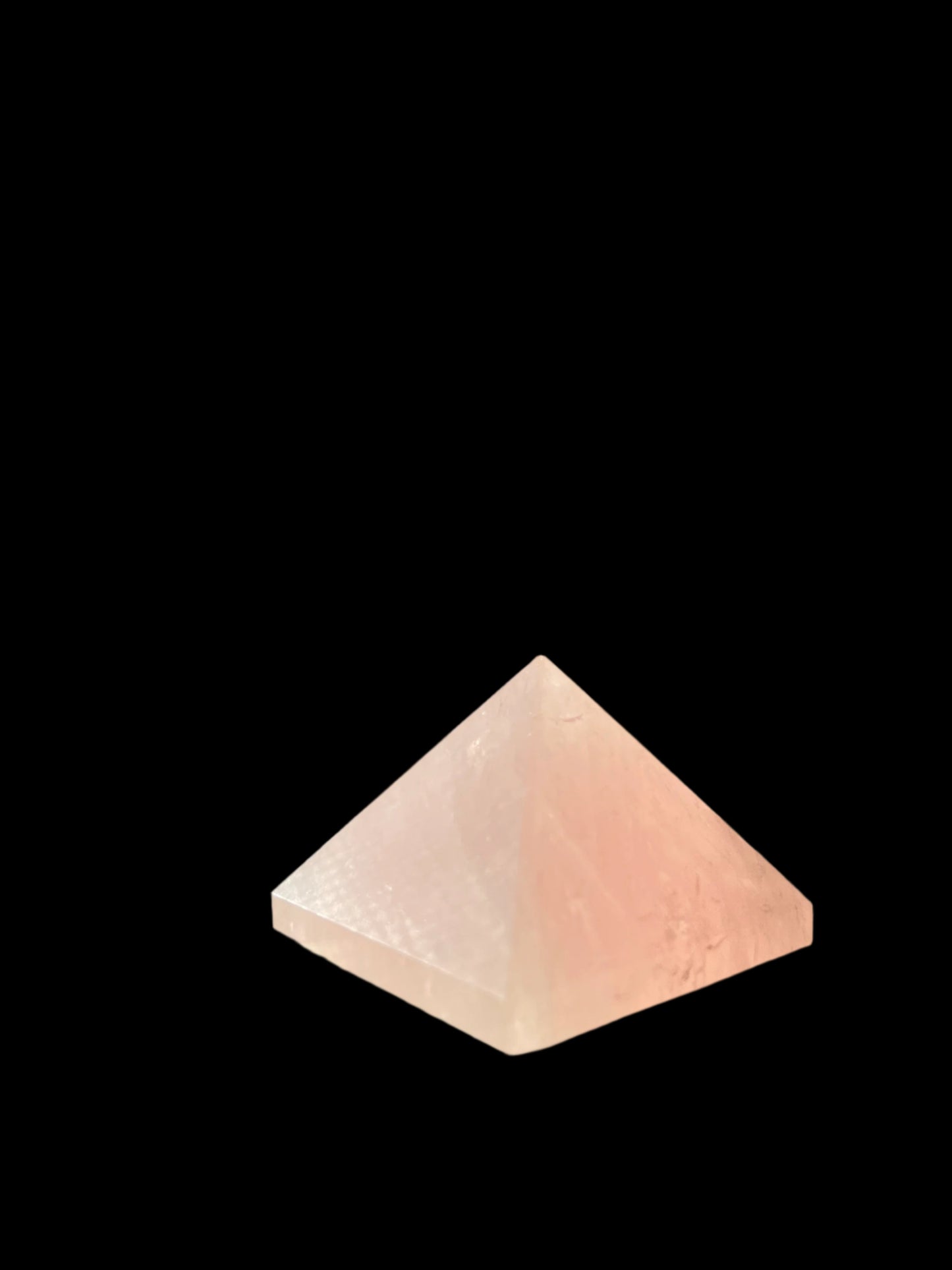 Rose Quartz Crystal Pyramid, 1.5 - 2" - Precision Cut, Love and Harmony Enhancer