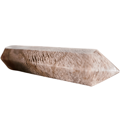Thousand Layer Quartz Tower | 3.5 - Inch Natural Banded Obelisk | Rare Mineral Formation Crystal - Wax | Wane - banded quartz - Crystal1