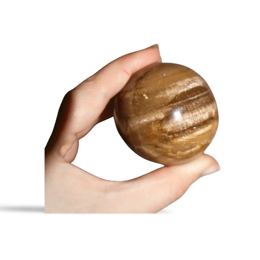 Tiger Eye Crystal Sphere – 2" Focus & Vitality Gemstone - Wax | Wane