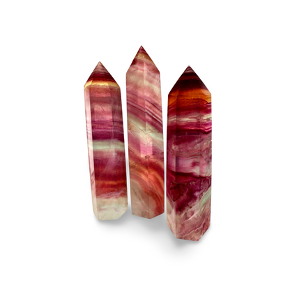 Fluorite Obelisk Tower 5 Inch – Natural Rainbow Crystal Point, Hand-Polished Gemstone for Meditation, Focus & Energy Work | Premium Green Purple Blue