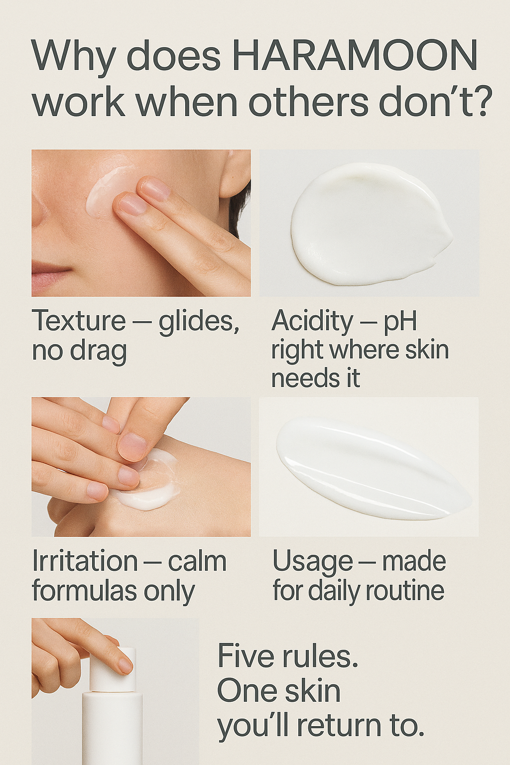 HARAMOON Pure Moisture Cleanser | Gentle Korean Face Wash | Purifying & Hydrating | Centella, HA, Niacinamide | Vegan, EWG Verified