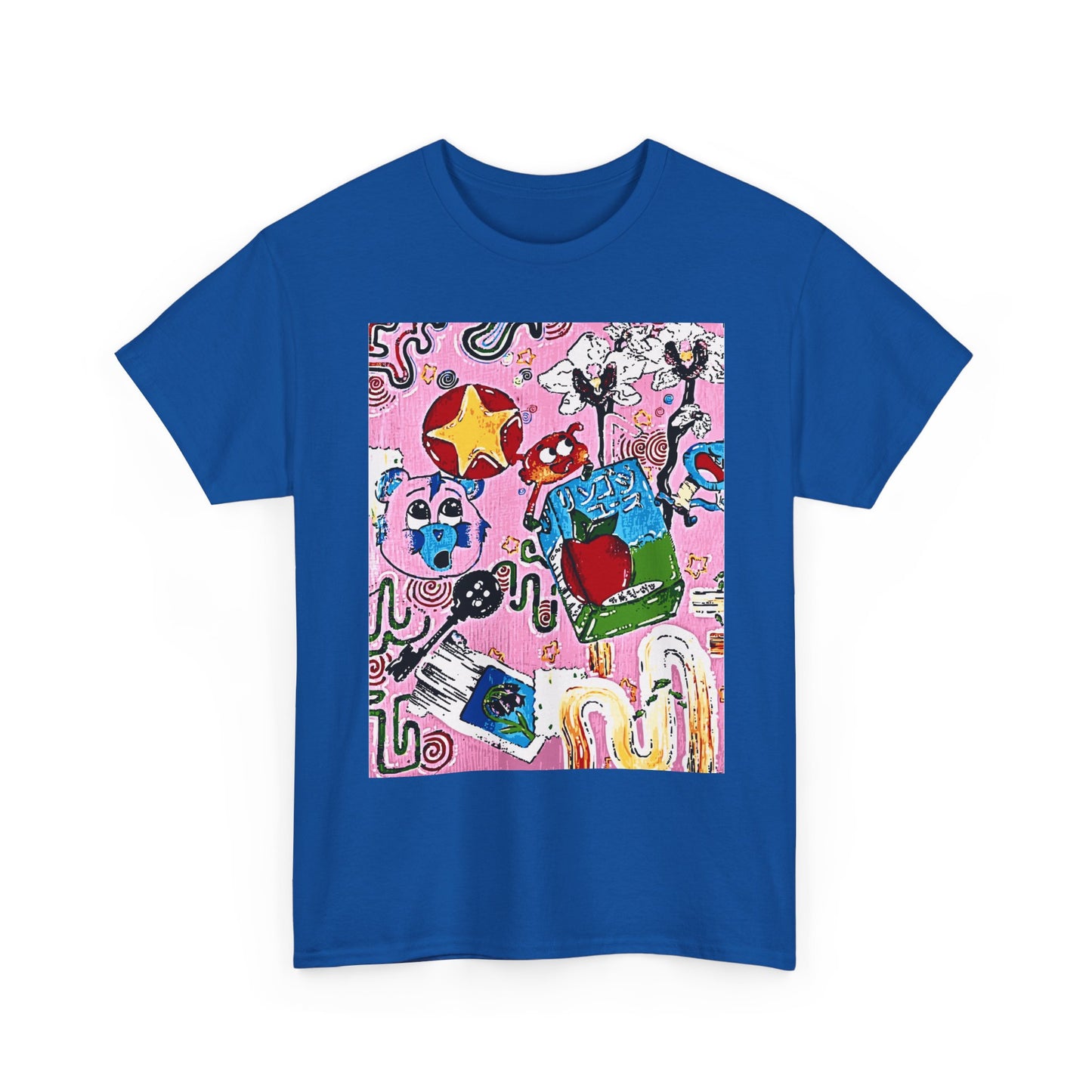 Abstract Collage Art T-Shirt — Colorful Doodle Graphic Tee