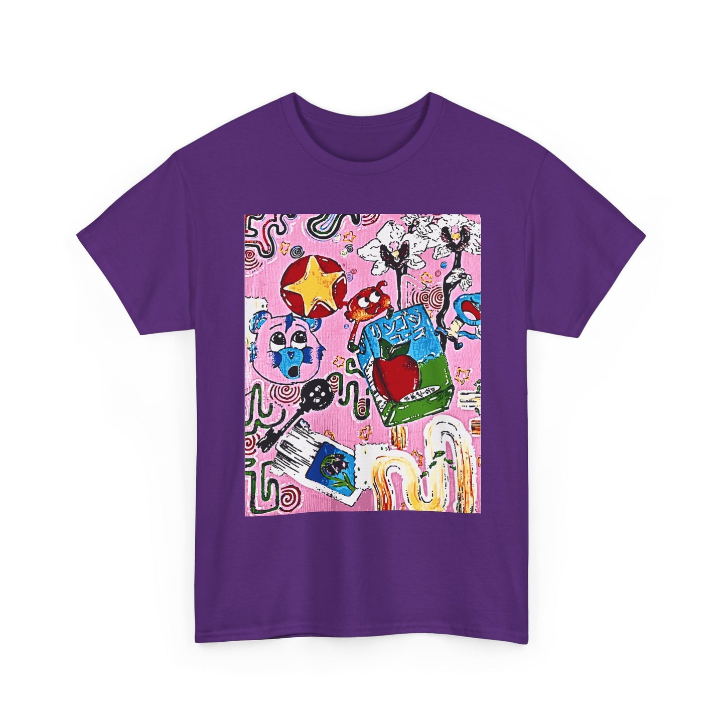Abstract Collage Art T-Shirt — Colorful Doodle Graphic Tee