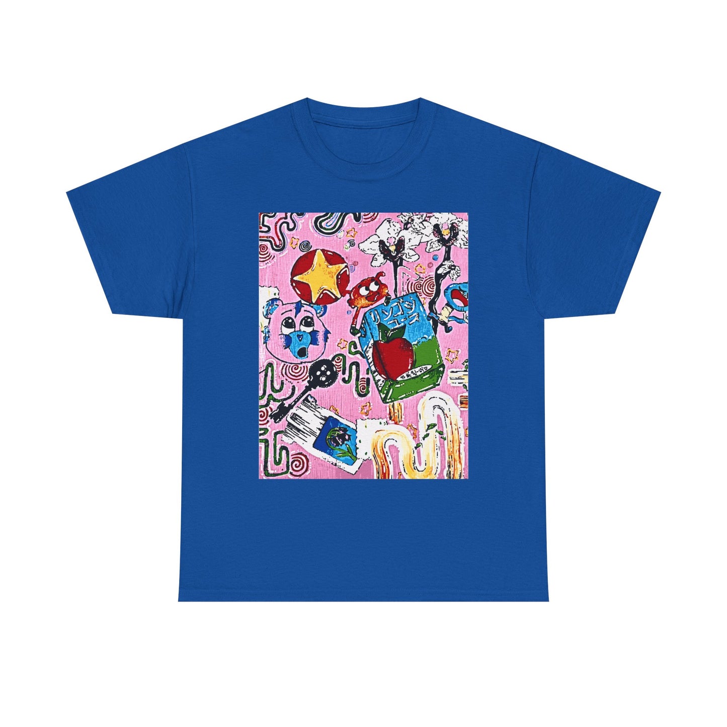 Abstract Collage Art T-Shirt — Colorful Doodle Graphic Tee