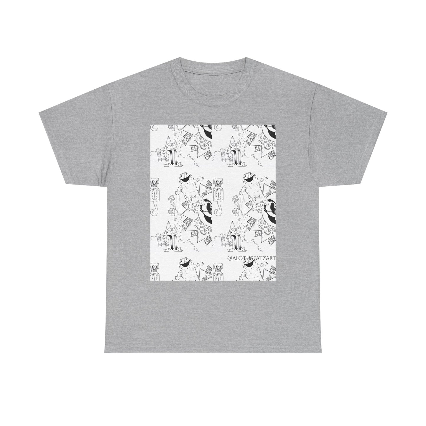 Minimalist Botanical Collage Tee — Black & White Floral Graphic T-Shirt