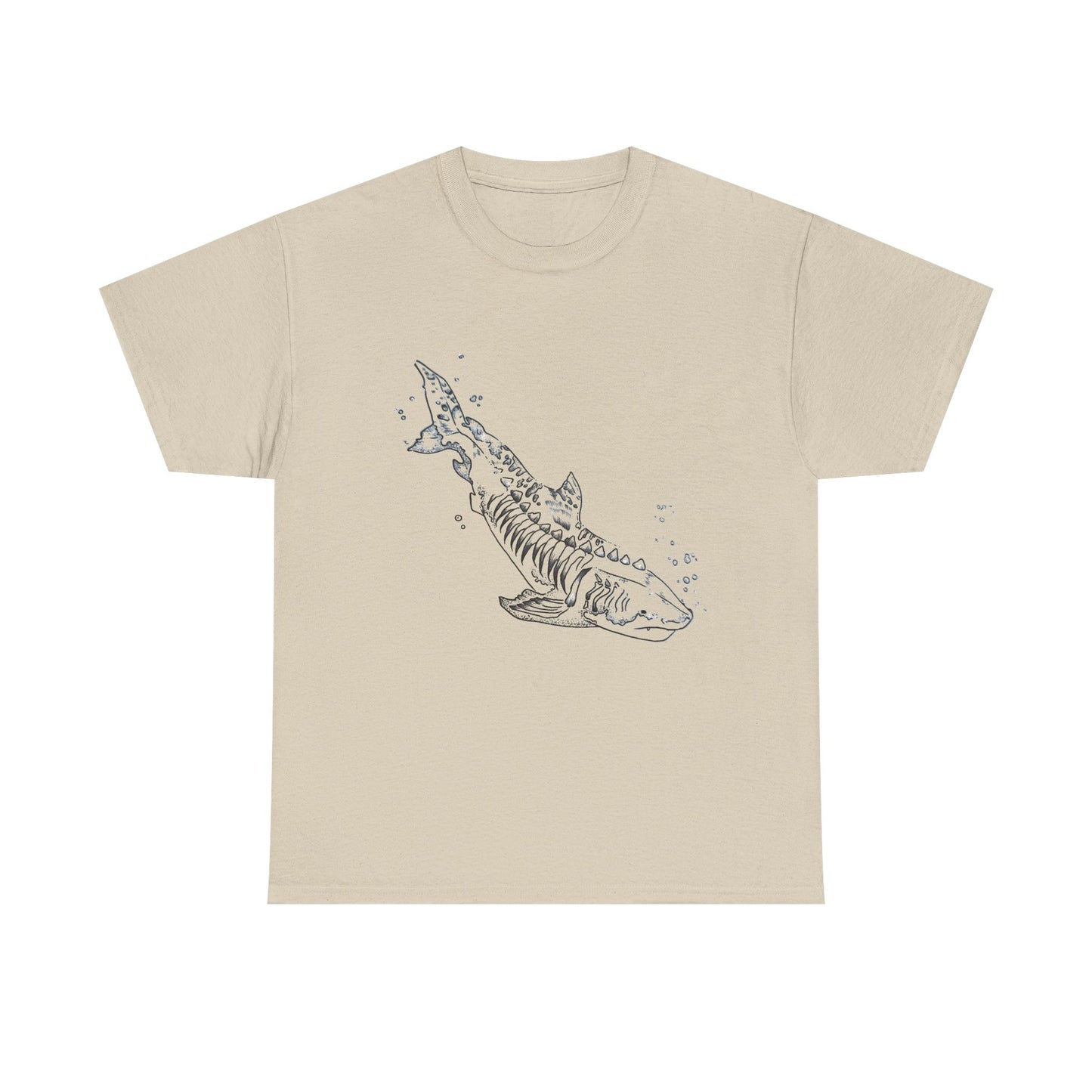 Shark Skeleton Graphic Tee — Nautical Skull Shark T-Shirt