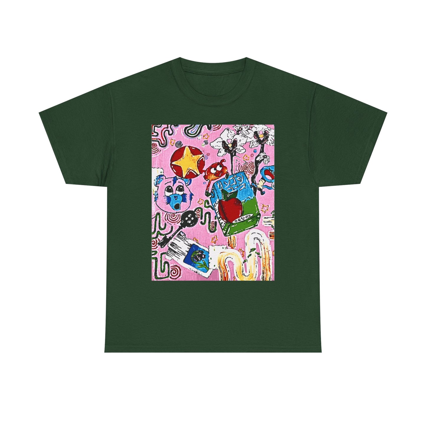 Abstract Collage Art T-Shirt — Colorful Doodle Graphic Tee