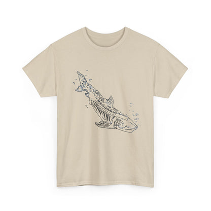 Shark Skeleton Graphic Tee — Nautical Skull Shark T-Shirt
