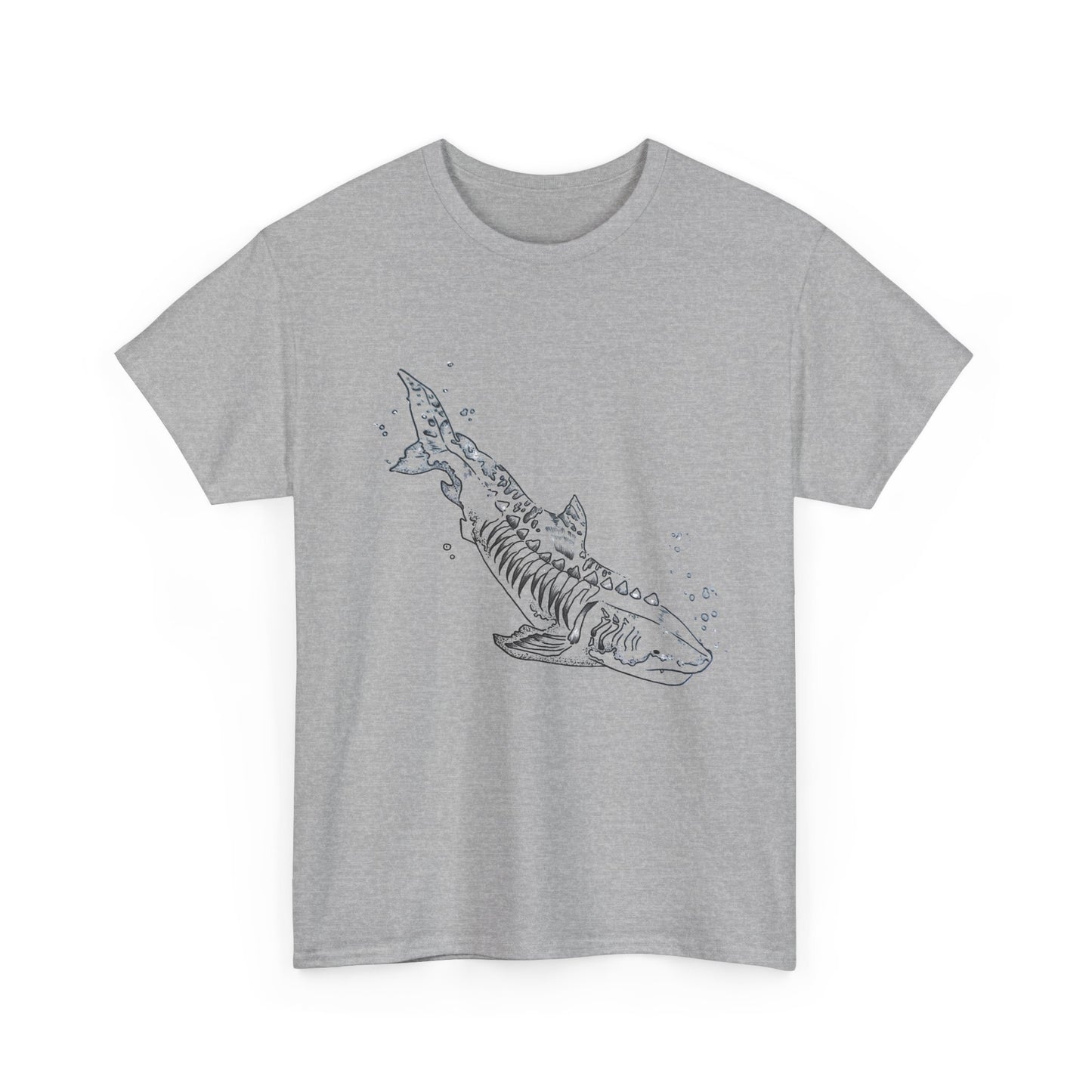 Shark Skeleton Graphic Tee — Nautical Skull Shark T-Shirt