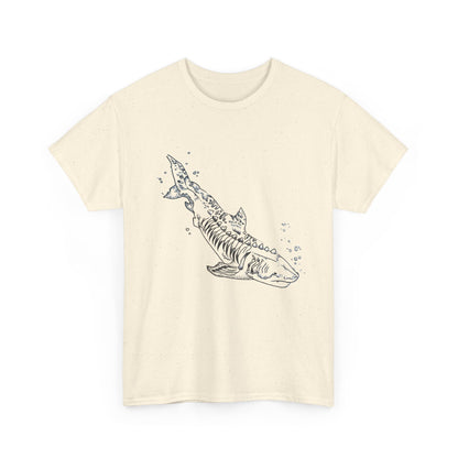Shark Skeleton Graphic Tee — Nautical Skull Shark T-Shirt