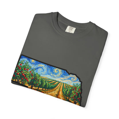 Nebraska Landscape T-Shirt — Van Gogh Parody Style Prairie Art