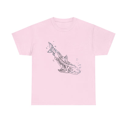 Shark Skeleton Graphic Tee — Nautical Skull Shark T-Shirt