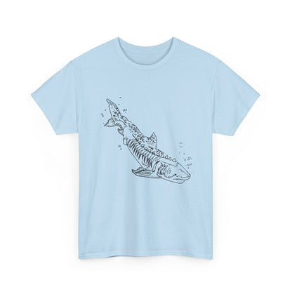Shark Skeleton Graphic Tee — Nautical Skull Shark T-Shirt