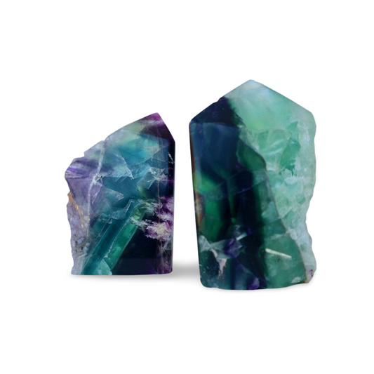 unique Fluorite Tetrahedron Column in angled view