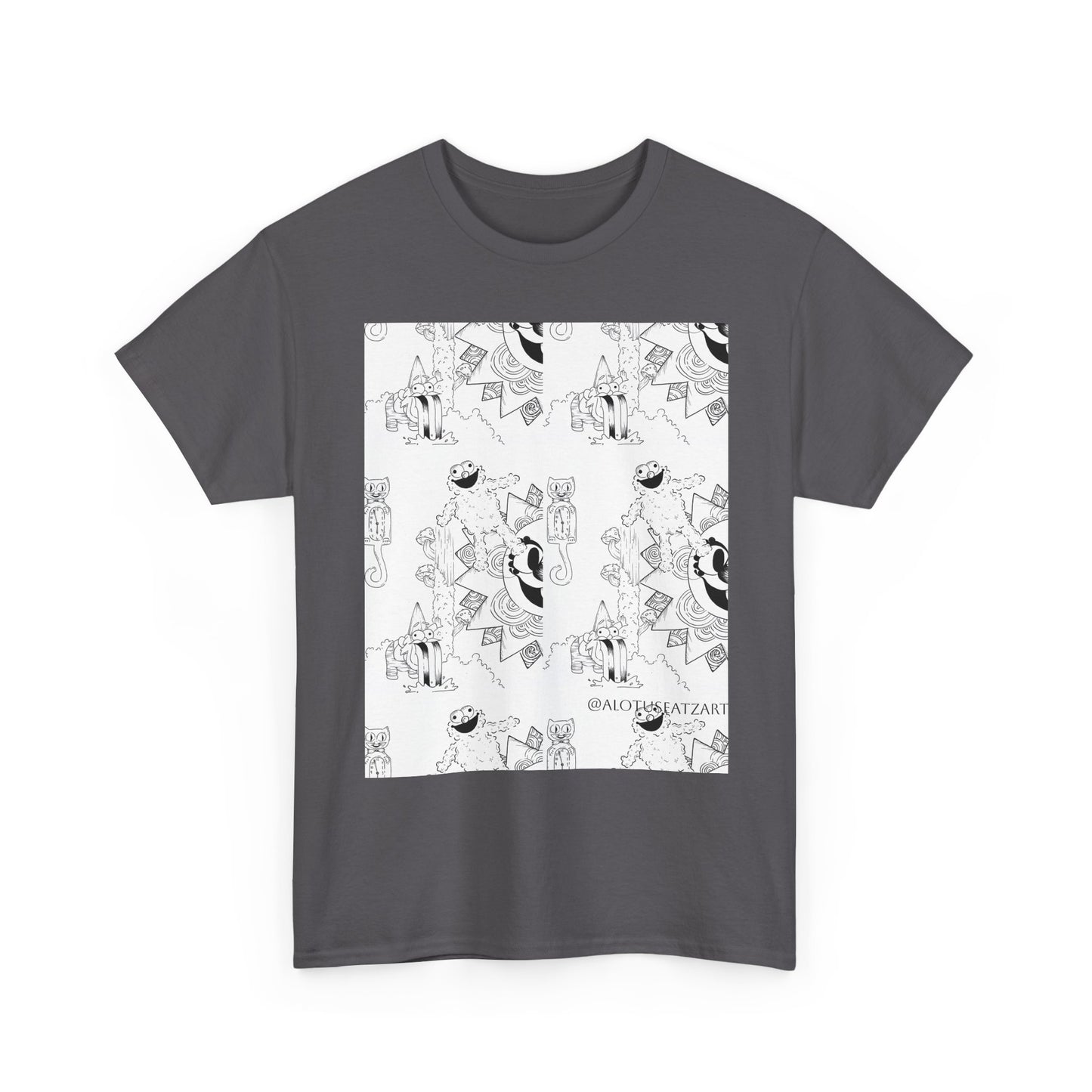 Minimalist Botanical Collage Tee — Black & White Floral Graphic T-Shirt