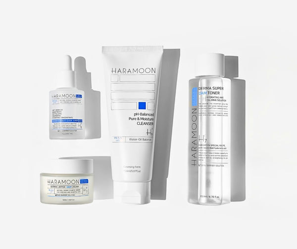 HARAMOON 4 Piece Korean Skincare Ultimate 4 Steps To Glass Skin Routine Bundle Set