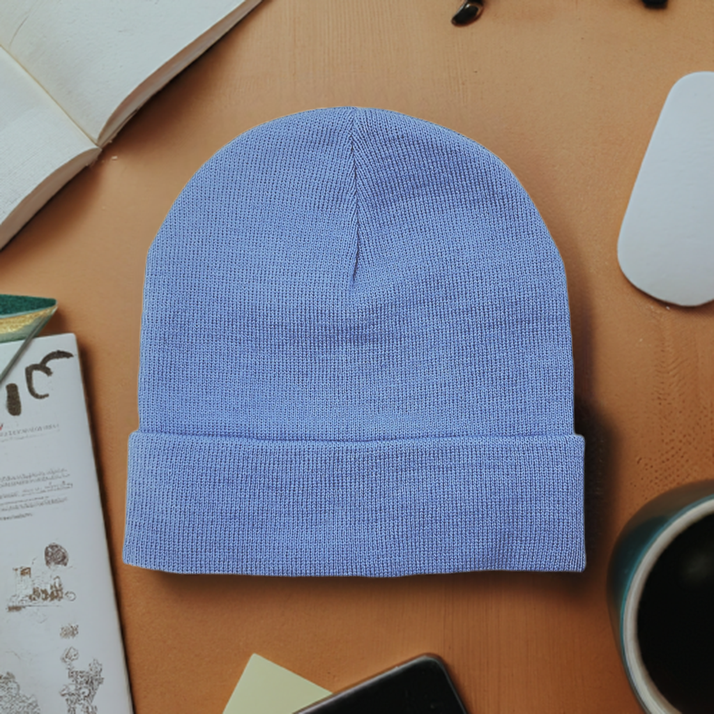 glimmering Faraday Beanie in angled view