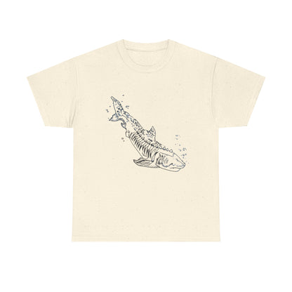 Shark Skeleton Graphic Tee — Nautical Skull Shark T-Shirt