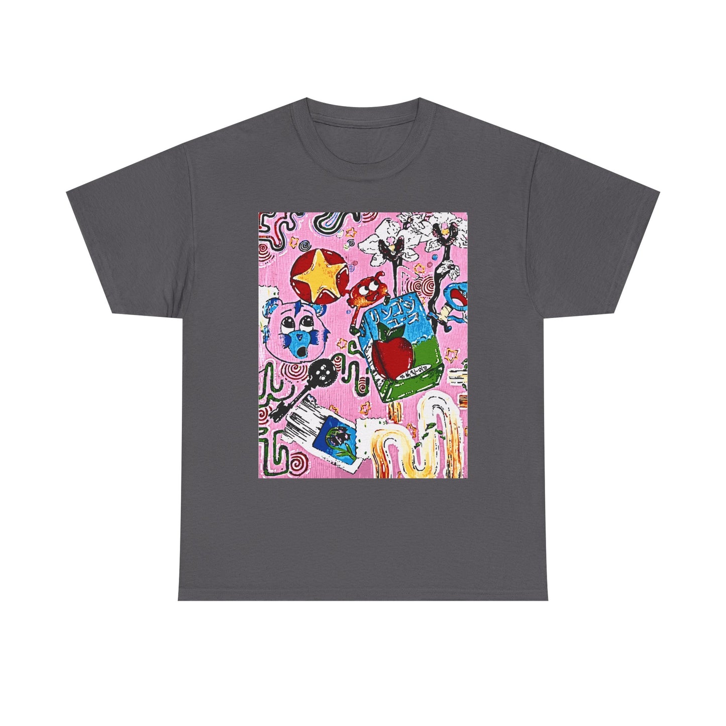 Abstract Collage Art T-Shirt — Colorful Doodle Graphic Tee