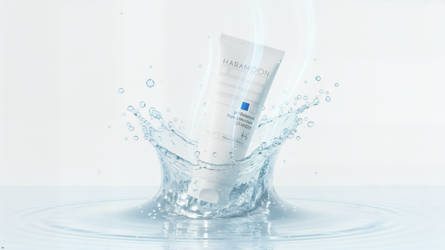 HARAMOON Pure Moisture Cleanser | Gentle Korean Face Wash | Purifying & Hydrating | Centella, HA, Niacinamide | Vegan, EWG Verified