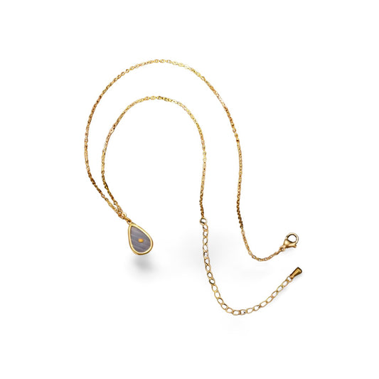 Faith The Size of a Mustard Seed Necklace, Gold Plated Teardrop Pendant with Real Mustard Seed, Stainless Steel Chain, Christian Religious Jewelry | Premium Quality, Durable & Functional, Everyday Use