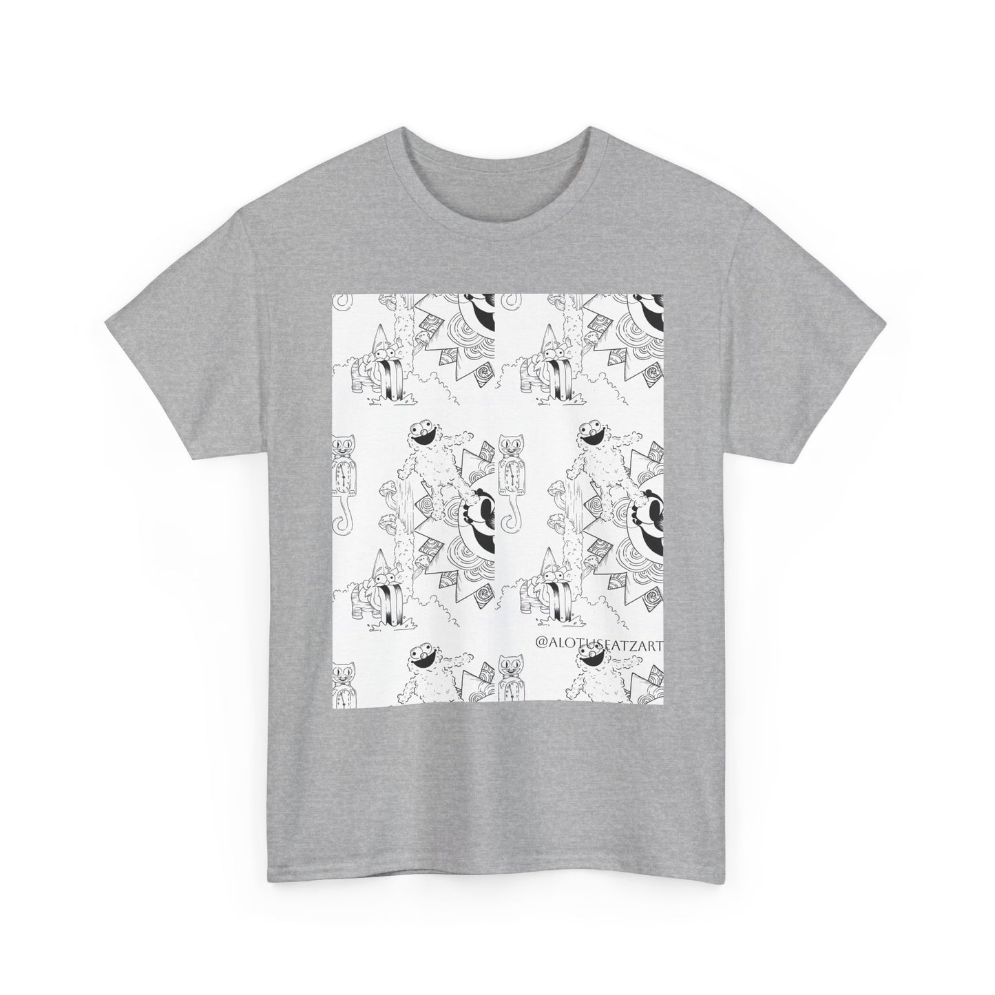 Minimalist Botanical Collage Tee — Black & White Floral Graphic T-Shirt