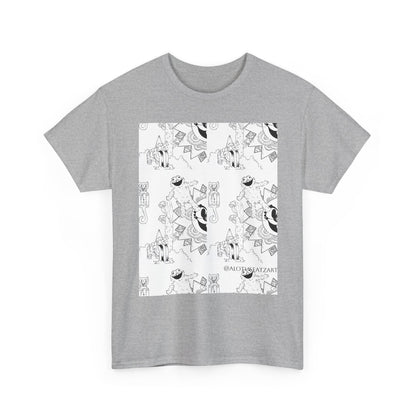 Minimalist Botanical Collage Tee — Black & White Floral Graphic T-Shirt