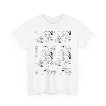 Minimalist Botanical Collage Tee — Black & White Floral Graphic T-Shirt