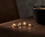925 Sterling Silver Celestial Stud Earrings Set – 4 Pairs, Saturn Moon Star Sun, Dainty Hypoallergenic Jewelry for Women & Girls - Wax | Wane - 925 sterling silver - Earrings4