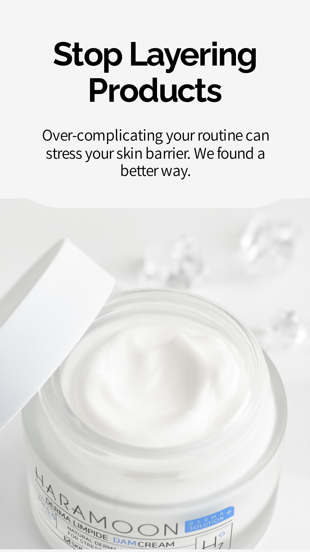 HARAMOON Centella Moisturizing Cream - Vegan K-Beauty For Stressed and Sensitive Skin, 50mL