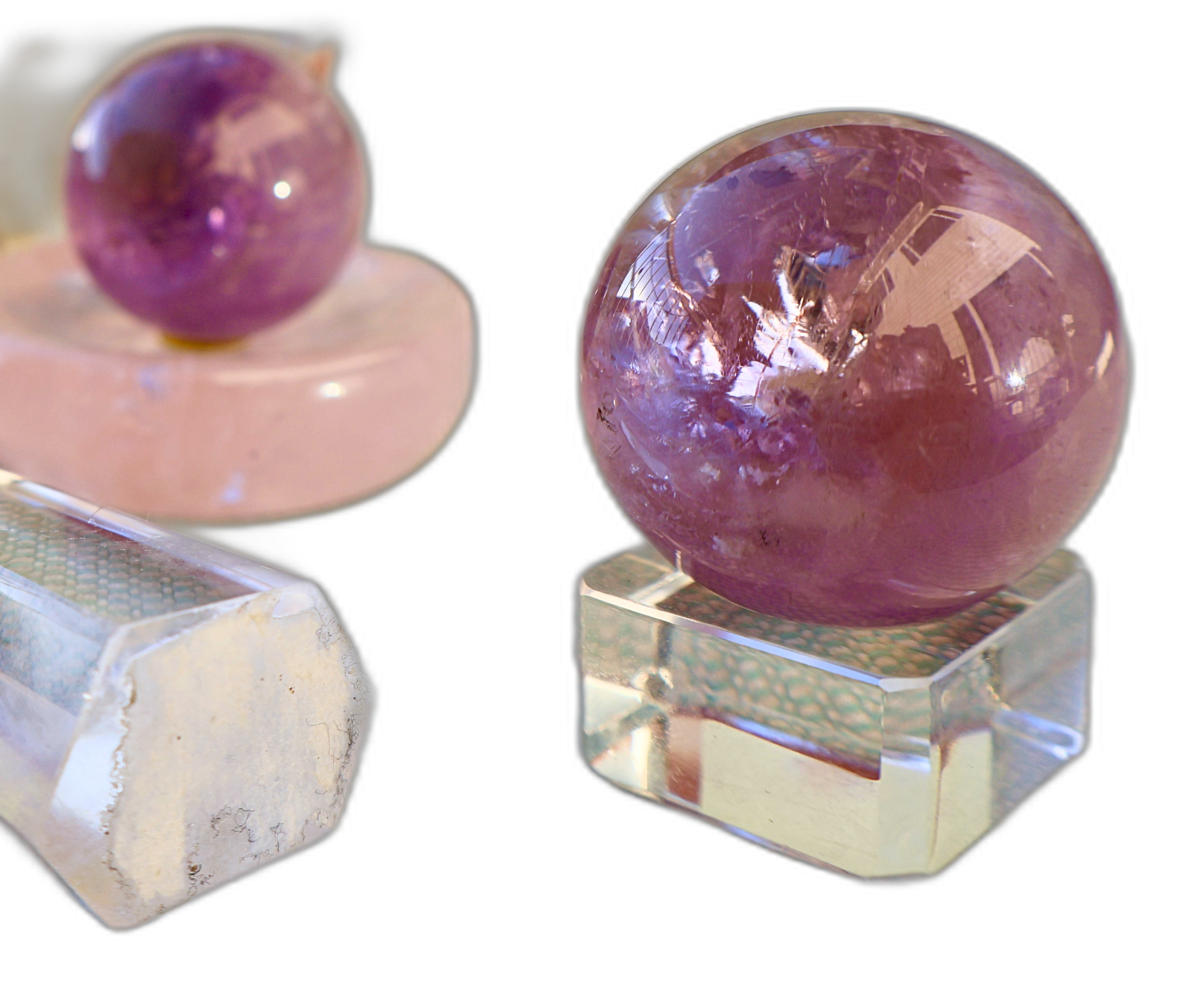Amethyst Premium Sphere – Polished Crystal Ball of Clarity & Calm (Translucent Purple, Pocket Size ~0.75")
