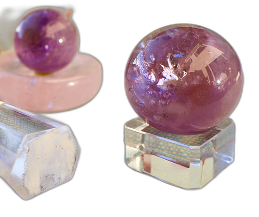 Amethyst Premium Sphere – Polished Crystal Ball of Clarity & Calm (Translucent Purple, Pocket Size ~0.75")
