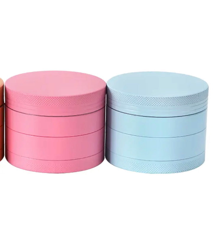 Premium 4-Piece Herb and Spice Grinder, 63mm Zinc Alloy, Matte Design for Culinary Use