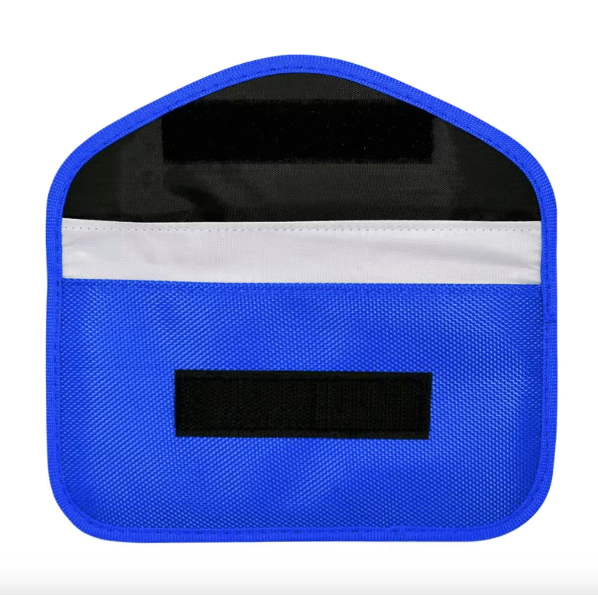 carved Faraday EMF Blocking Phone Pouch for Standard iPhone in displayed on surface