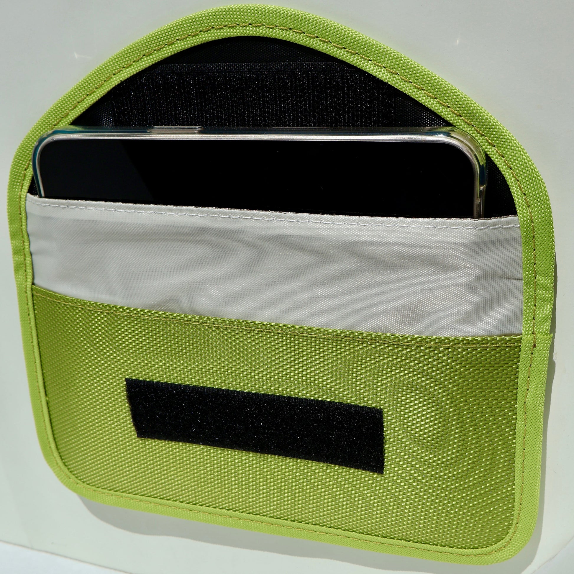 Faraday Silver Lined EMF Blocking Phone Pouch for Standard iPhone - LIME