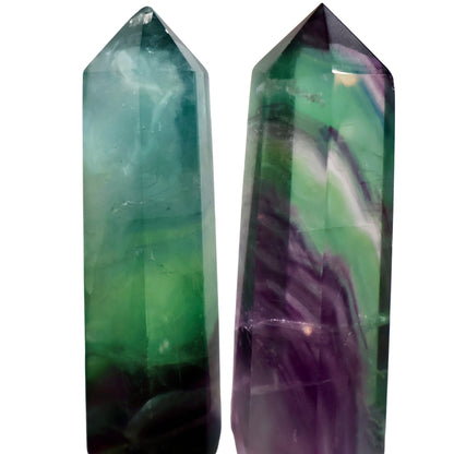 Fluorite obelisk tower 3 to 4 inches tall, Green Blue and Purple product image