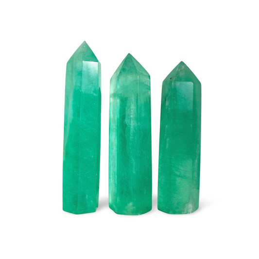 Fluorite Obelisk, Icey Seafoam Green Crystal 3-4"